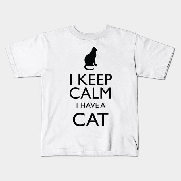 I Keep Calm I Have A Cat Kids T-Shirt by KeepCalmWorld